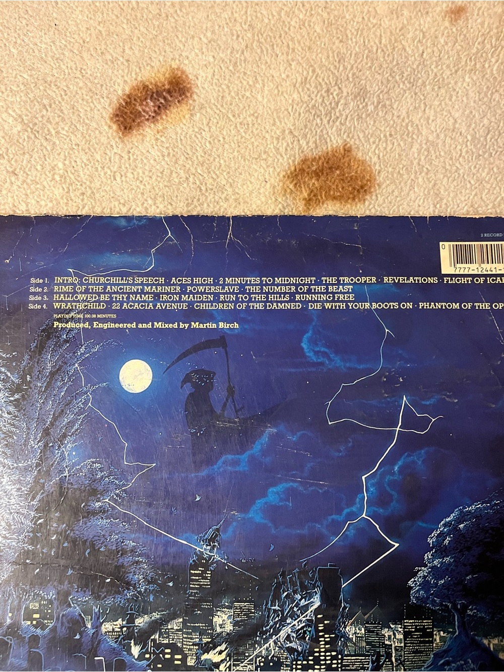 Iron Maiden Live After Death Vinyl Record - Blue & Yellow Cover - Picture 5 of 14